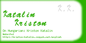 katalin kriston business card